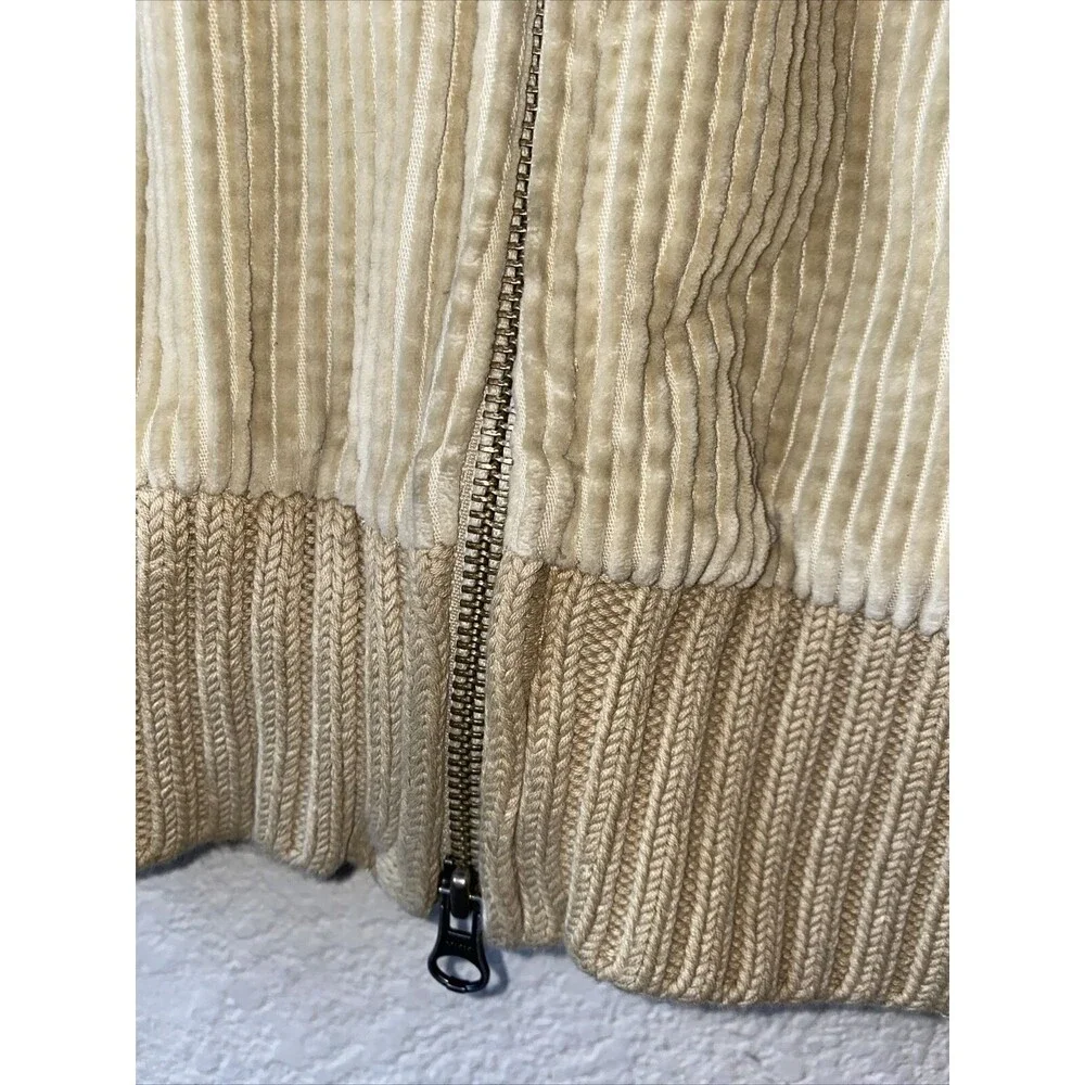 J Jill Western Corduroy chore Knit Neck Quilted Liner S Jacket country barn